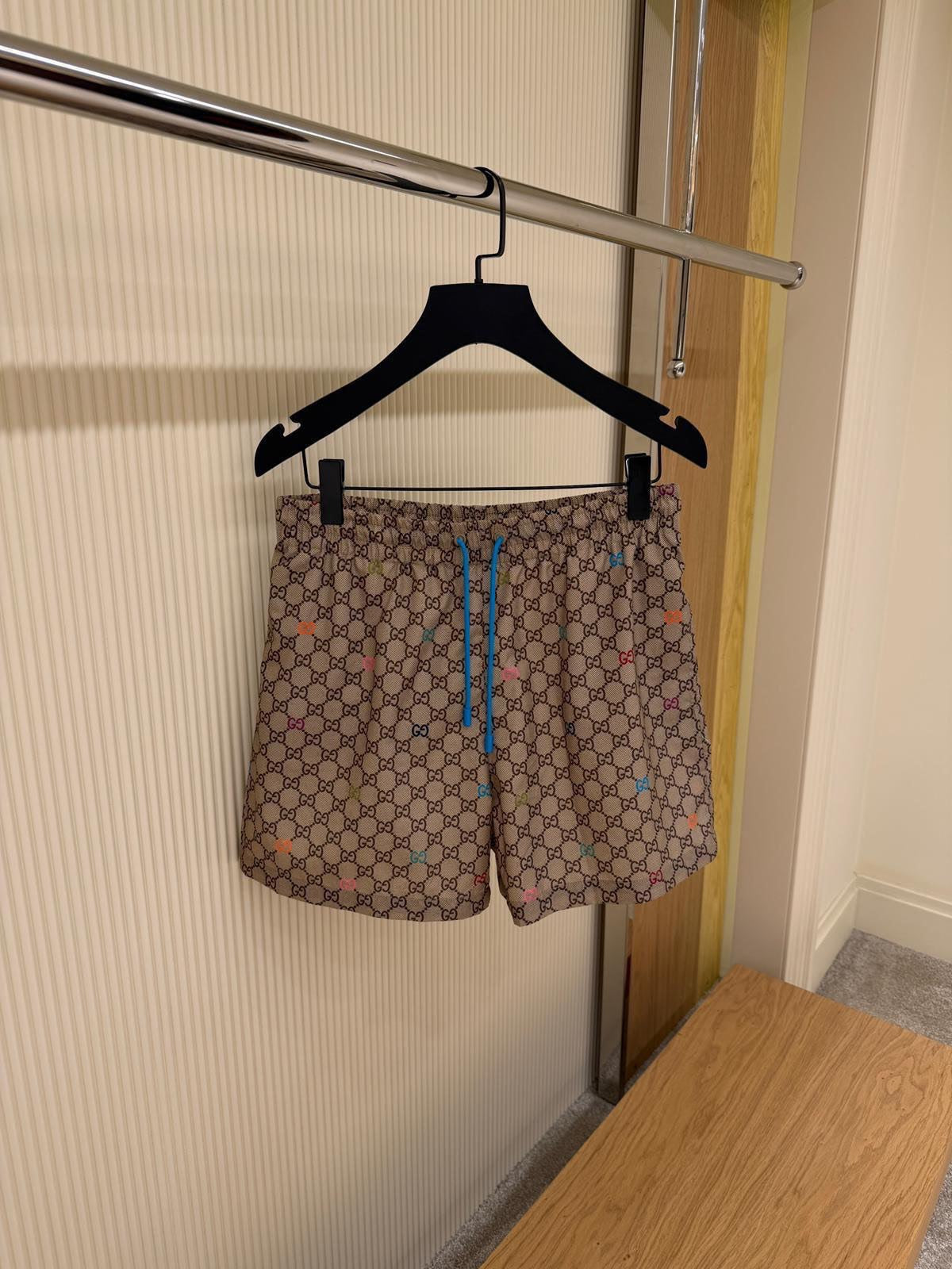 GG Supreme Beige Swim Shorts