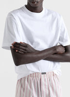 Crest Logo White Cotton T-shirt