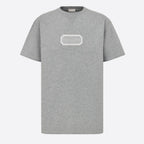 RELAXED FIT GRAY T-SHIRT WITH EMBROIDERY - Exclusive Wear