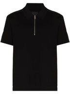 GVCH ZIPPED POLO SHIRT IN BLACK COTTON - Styledistrict