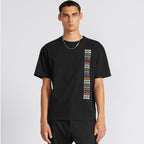 MULTI SIGNATURE RELAXED FIT BLACK T-SHIRT