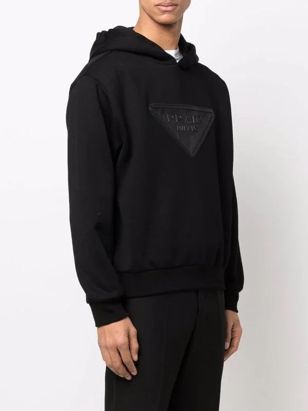 PRD triangle logo patch Black hoodie - Styledistrict