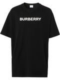 Logo Print Black Cotton T-shirt