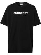 Logo Print Black Cotton T-shirt