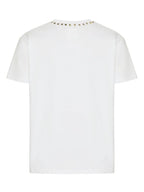 Untitled Stud-embellished White Cotton T-shirt
