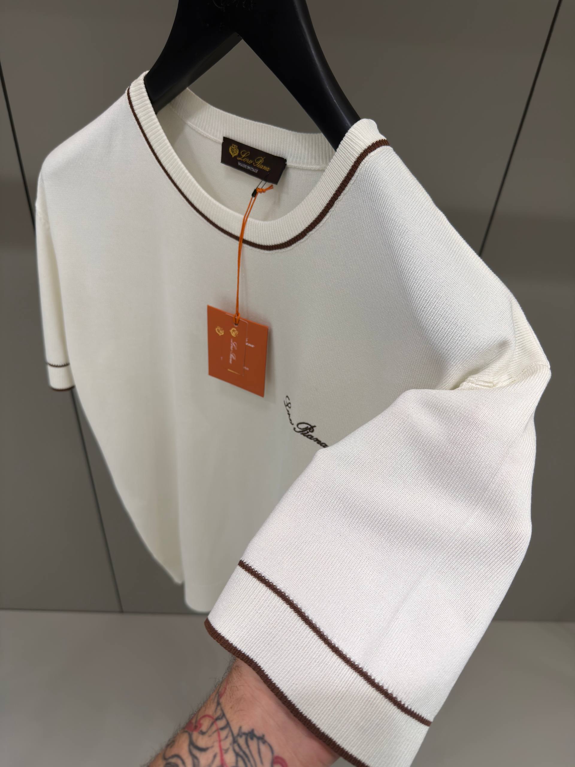 White Knitwear T-shirt