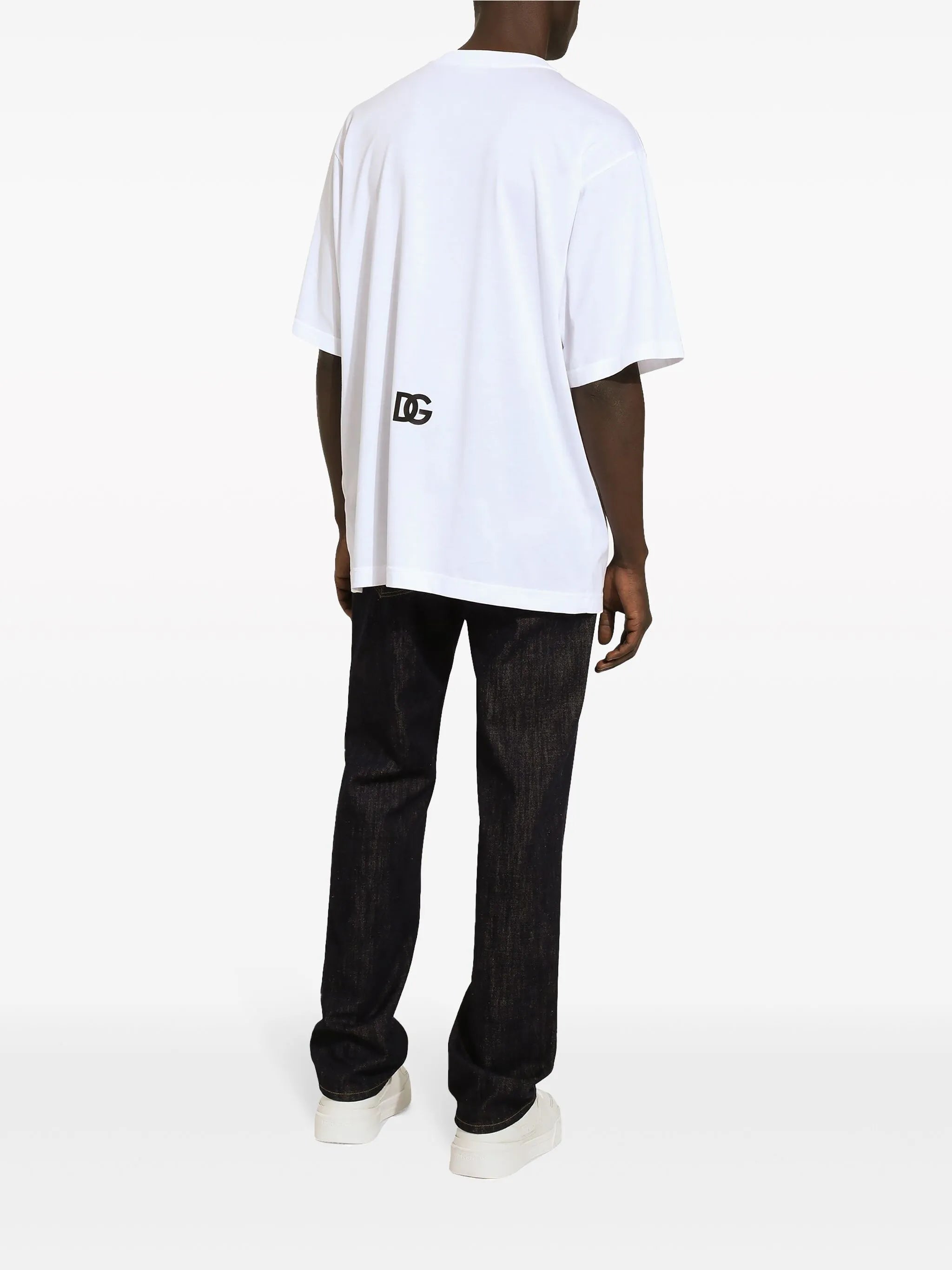 Logo-print Cotton White Oversized T-shirt