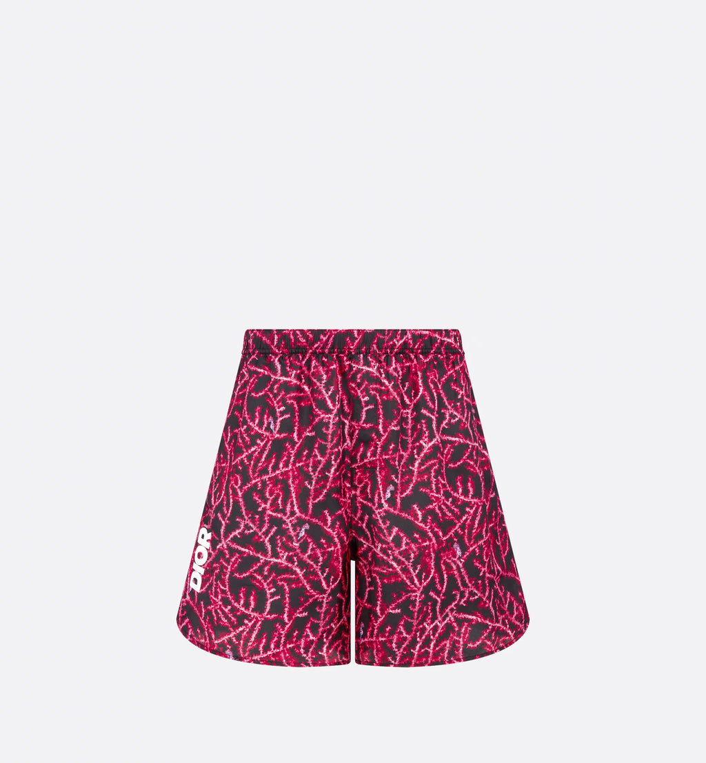 Black and Red Allover Coral Motiff Set