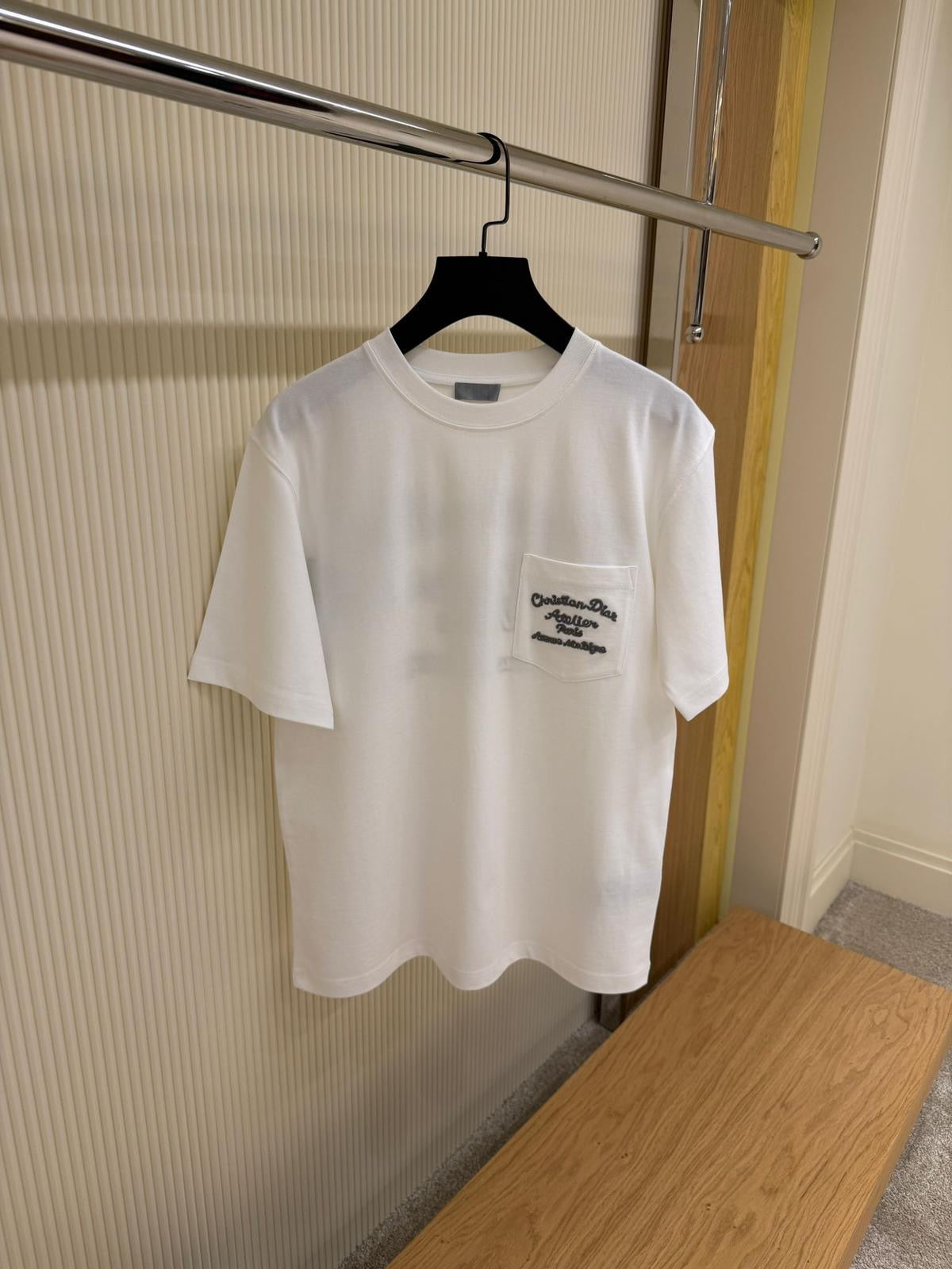 White T-shirt with Logo and Pocket