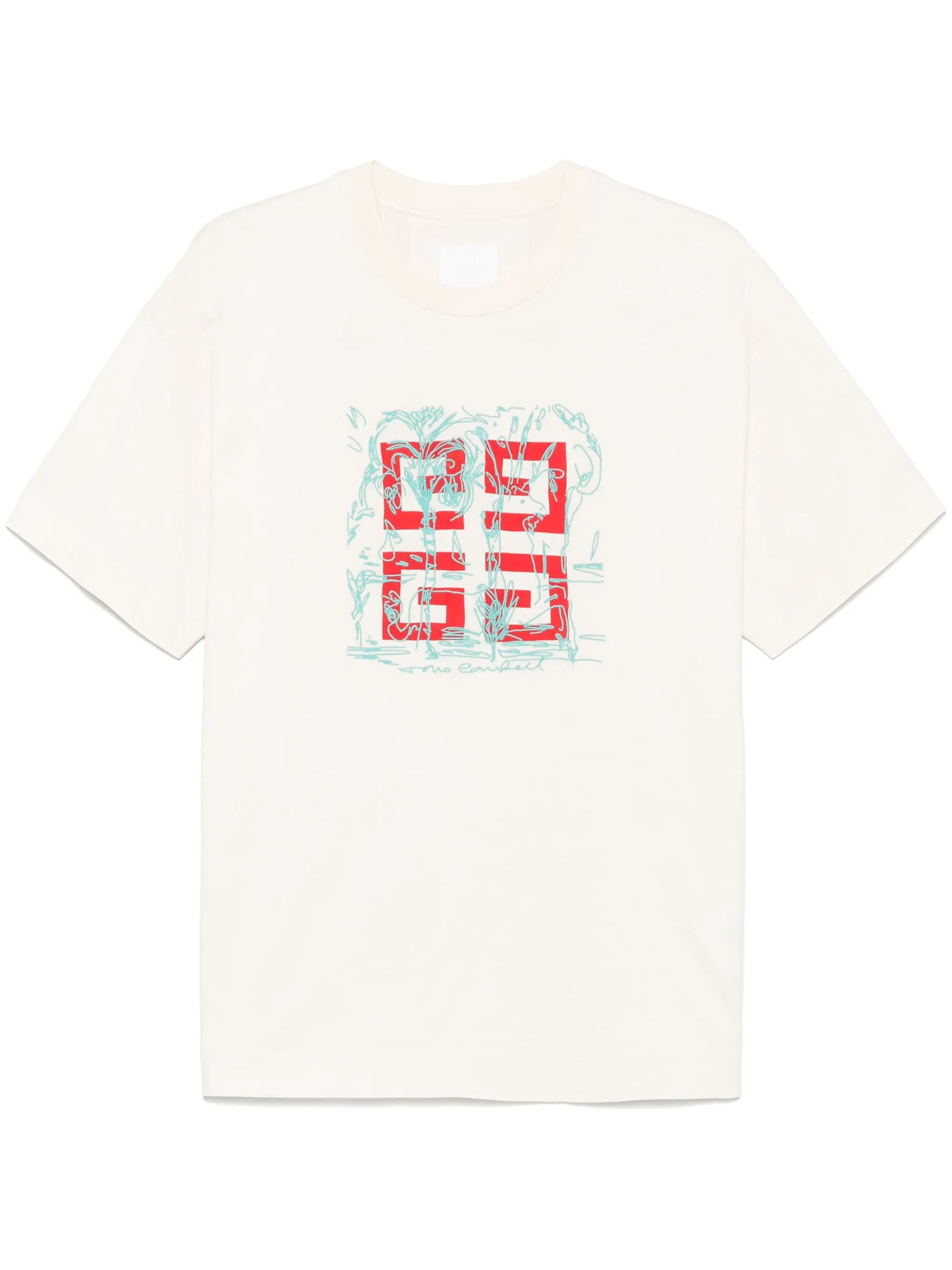 4G logo-embroidery White T-shirt
