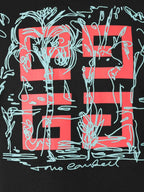 4G logo-embroidery Black T-shirt