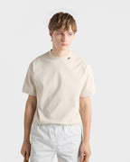 Logo Label Chalk White Cotton T-shirt
