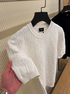 White FF Cotton Pullover