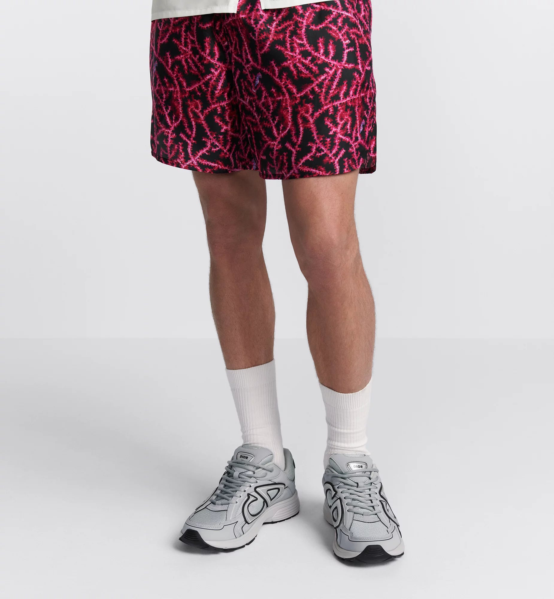 Black and Red Allover Coral Motiff Set