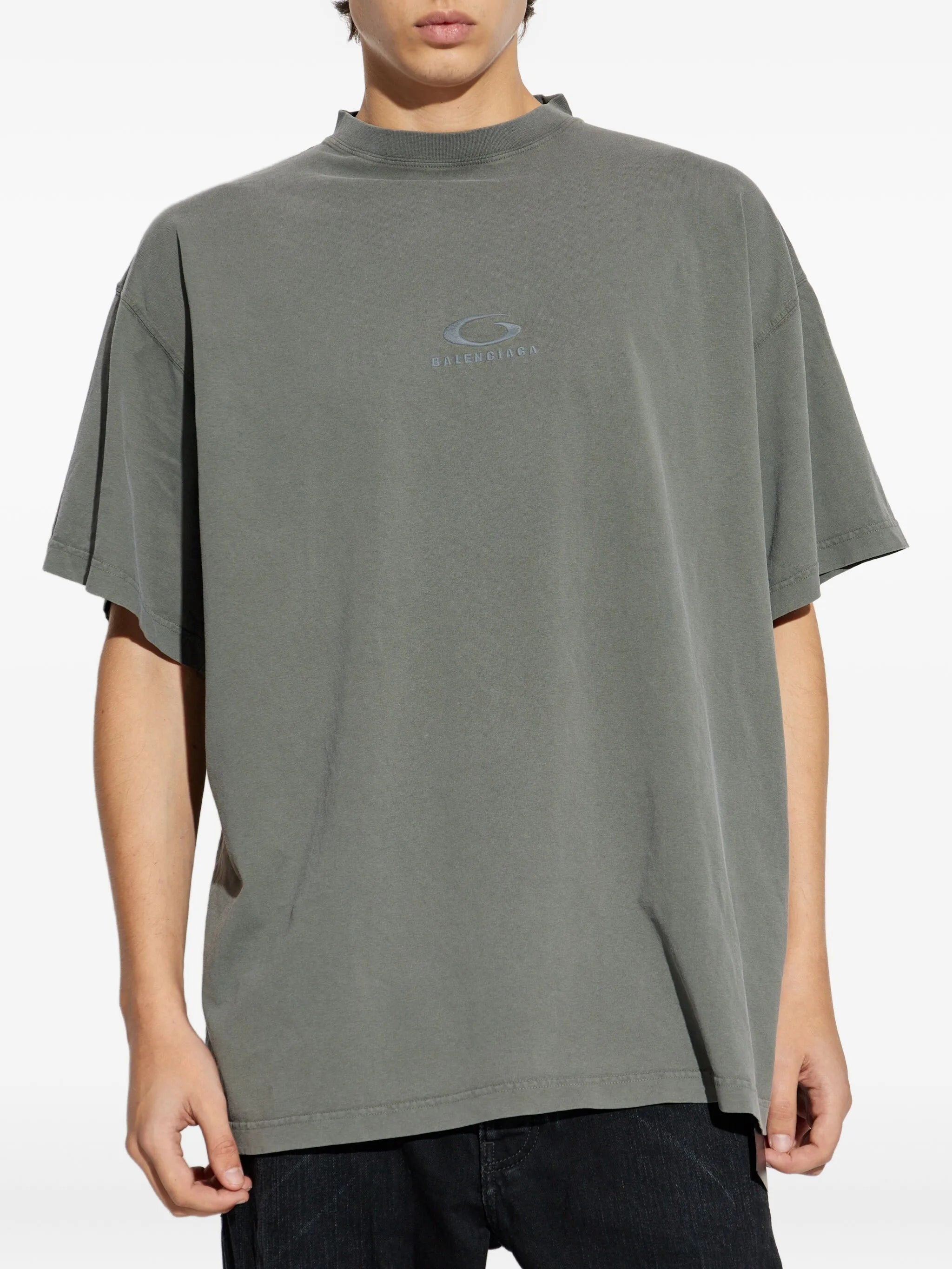 LOOP SPORTS ICON GREY FADED OVERSIZE T-SHIRT