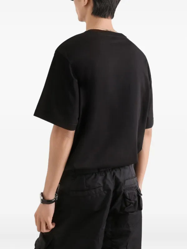 Round Logo Patch Black T-shirt