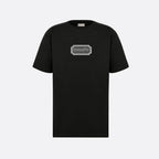 Couture Relaxed Fit Black T-shirt with Embroidery