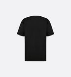 Couture Relaxed Fit Black T-shirt with Embroidery
