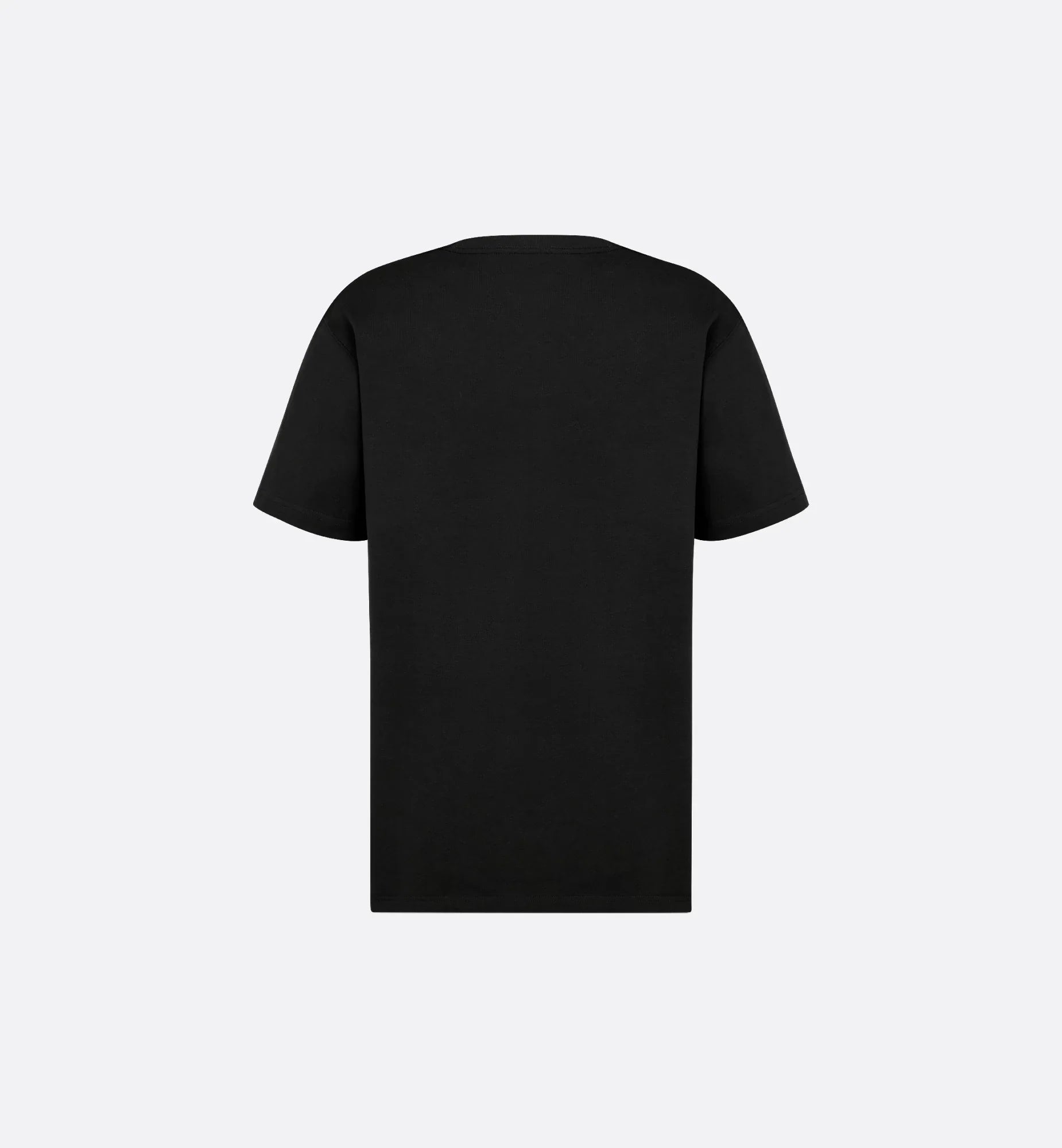 Couture Relaxed Fit Black T-shirt with Embroidery