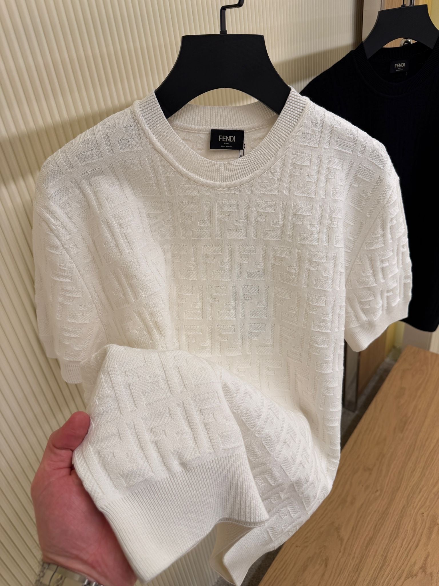 White FF Cotton Pullover