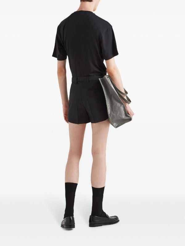 Black Cotton Logo Patch T-shirt