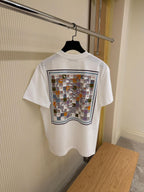 White Cotton Printed Signature Motif T-shirt