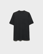 Logo Label Asphalt Gray Cotton T-shirt