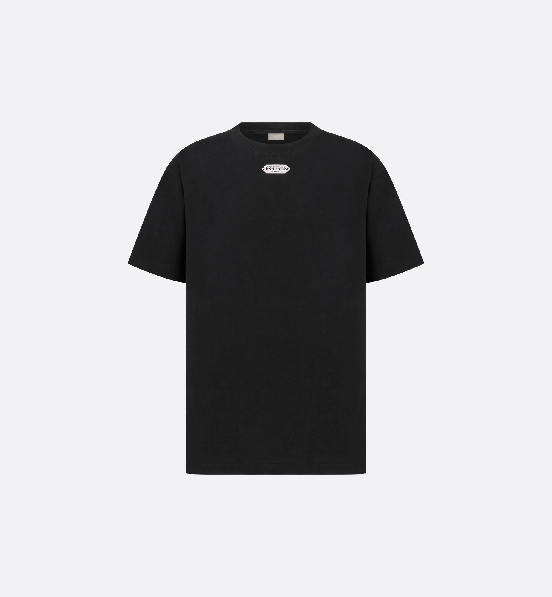 Relaxed Fit Black T-shirt with Tag