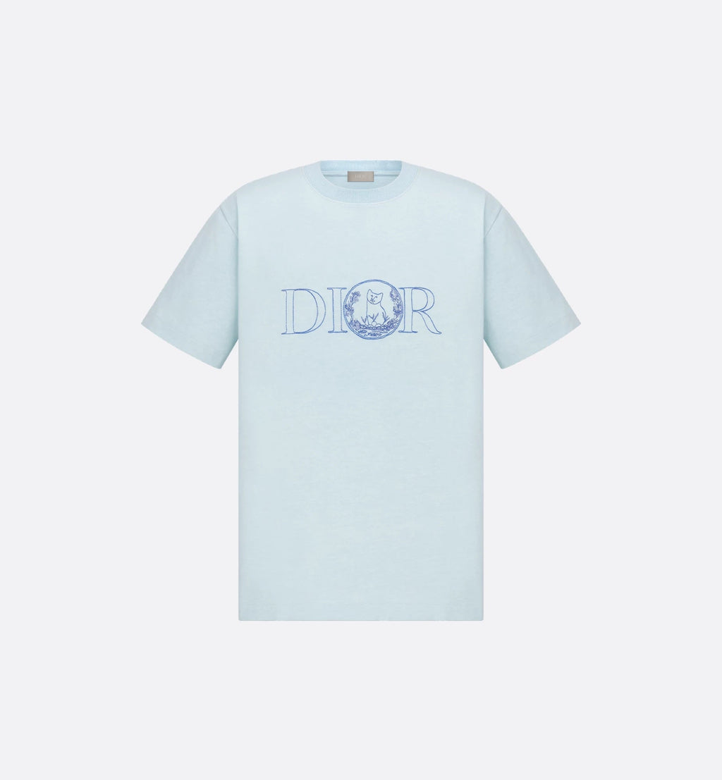 Hylton Nel Embroidered Blue T-shirt