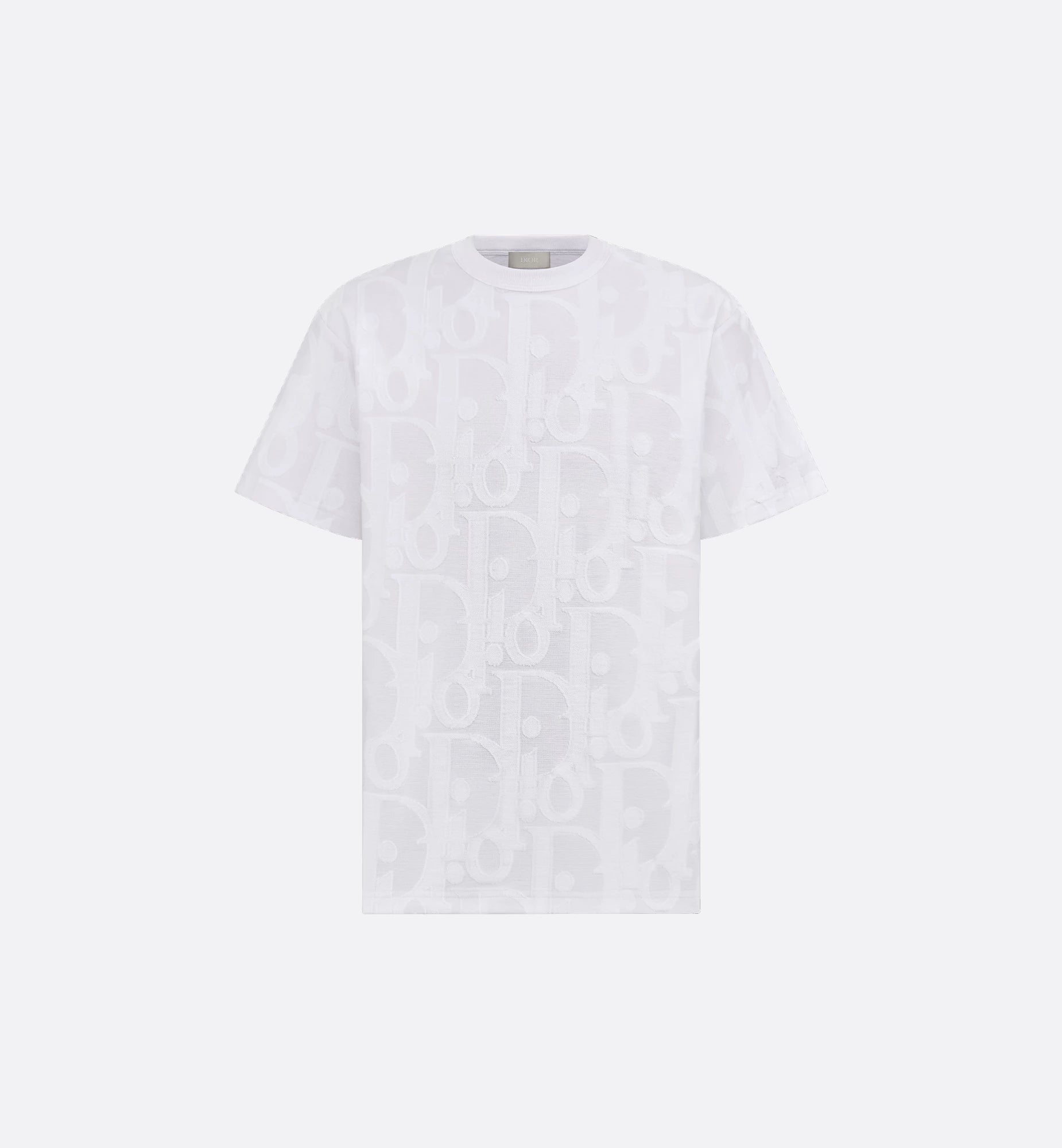 Allover Oblique fil coupé White T-shirt