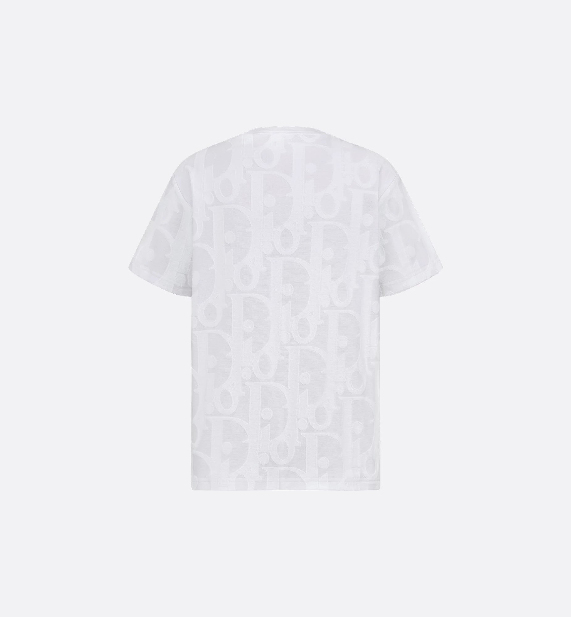Allover Oblique fil coupé White T-shirt
