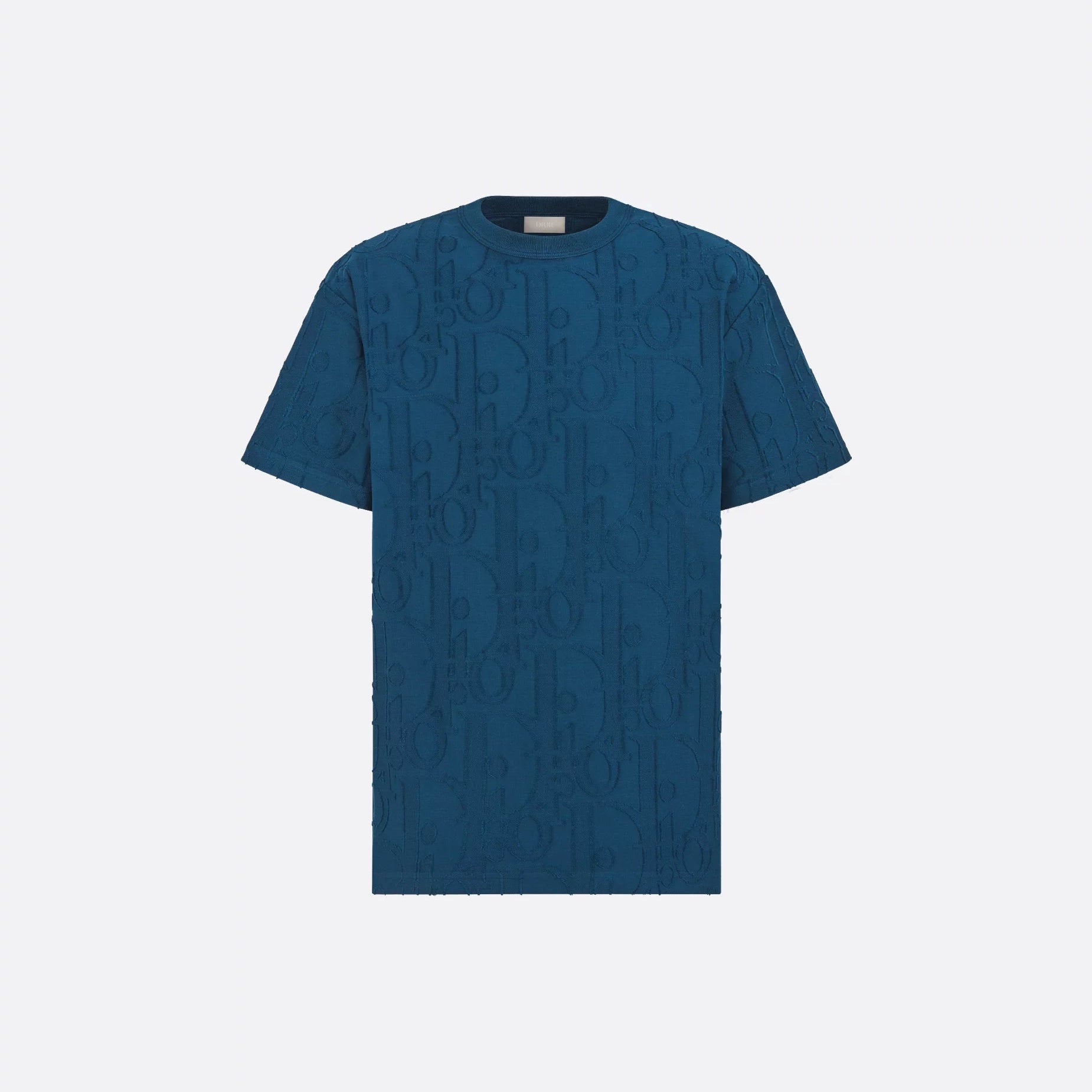 Allover Oblique fil coupé Deep Blue T-shirt