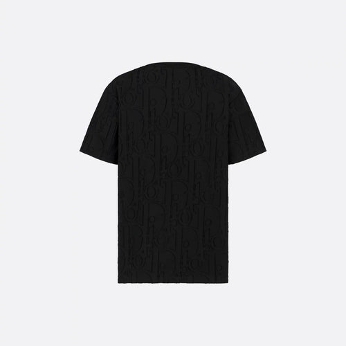 Allover Oblique fil coupé Black T-shirt