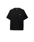 Black Cotton Allover Print T-shirt