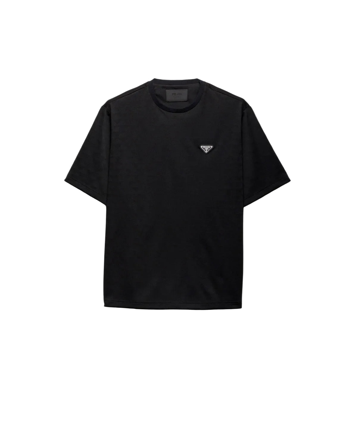 Black Cotton Allover Print T-shirt