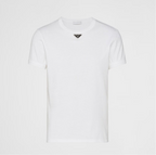 Logo Plaque White Cotton T-shirt