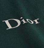 Relaxed fit Green T-shirt with Logo Embroidery