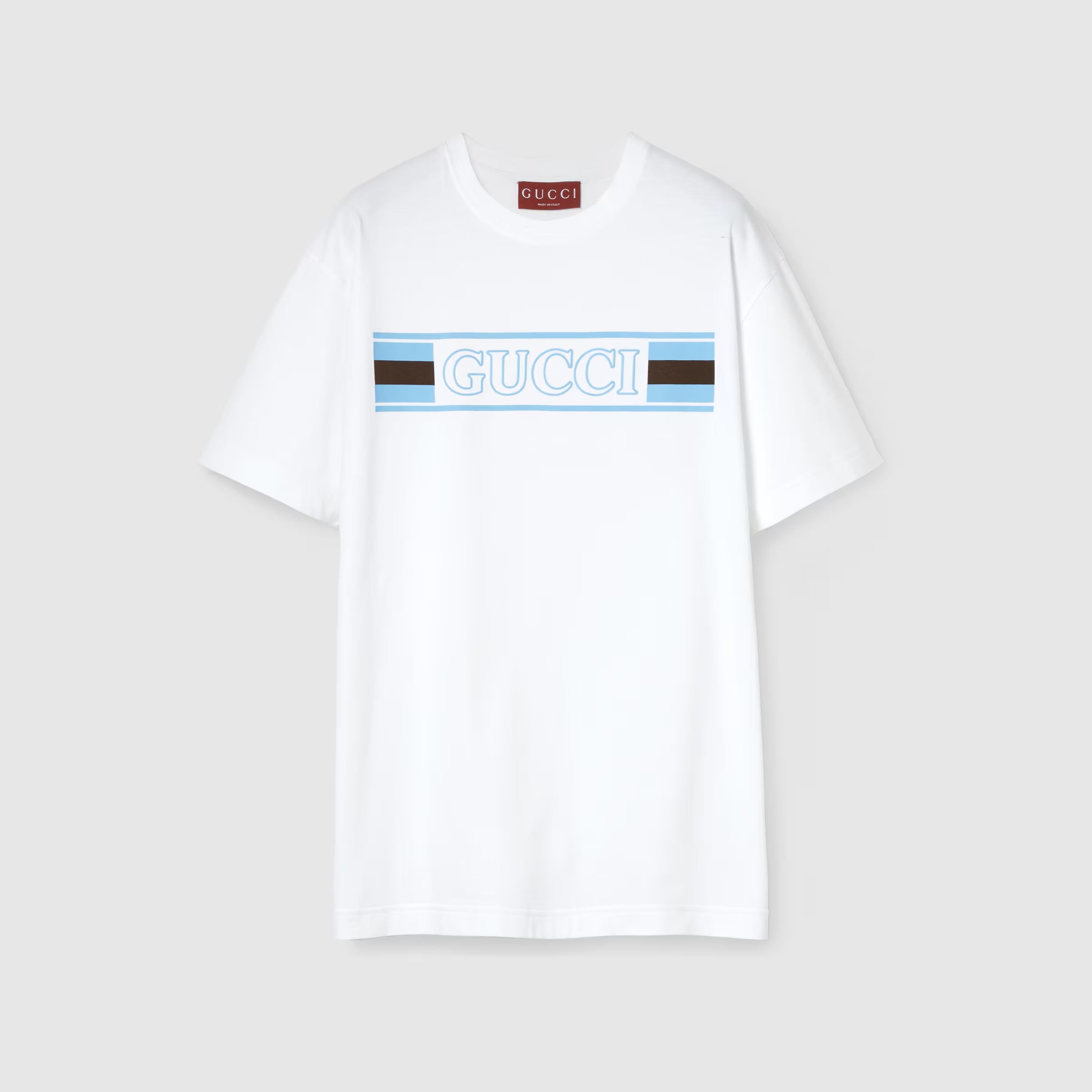 Printed Cotton Jersey White T-shirt