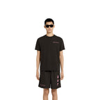 Printed Cotton Jersey Black T-shirt