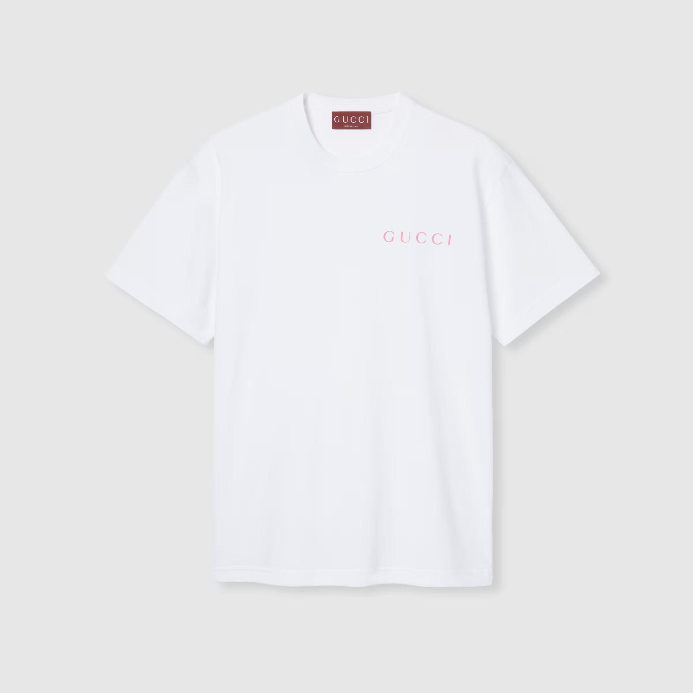 Printed Cotton Jersey White T-shirt