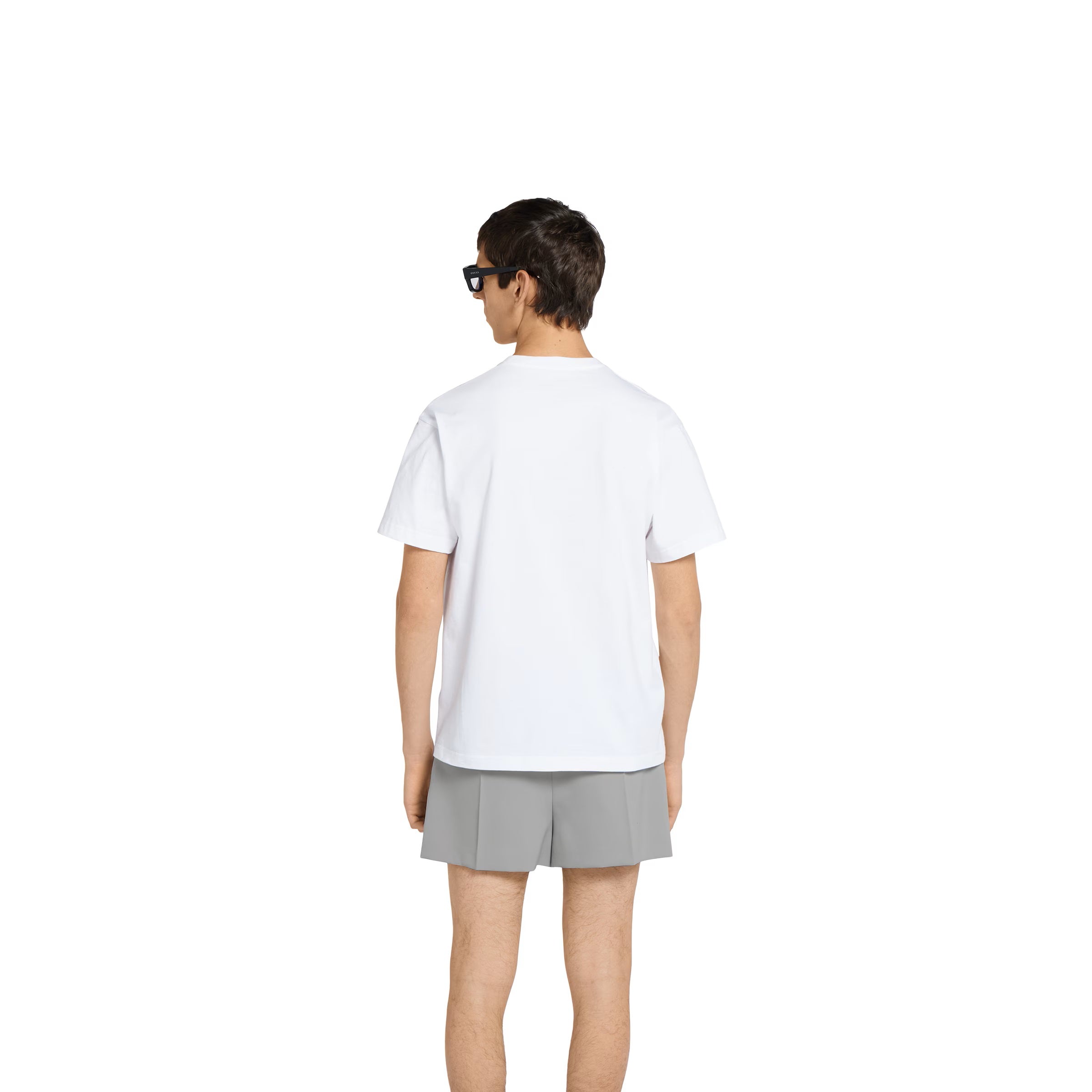 Printed Cotton Jersey White T-shirt