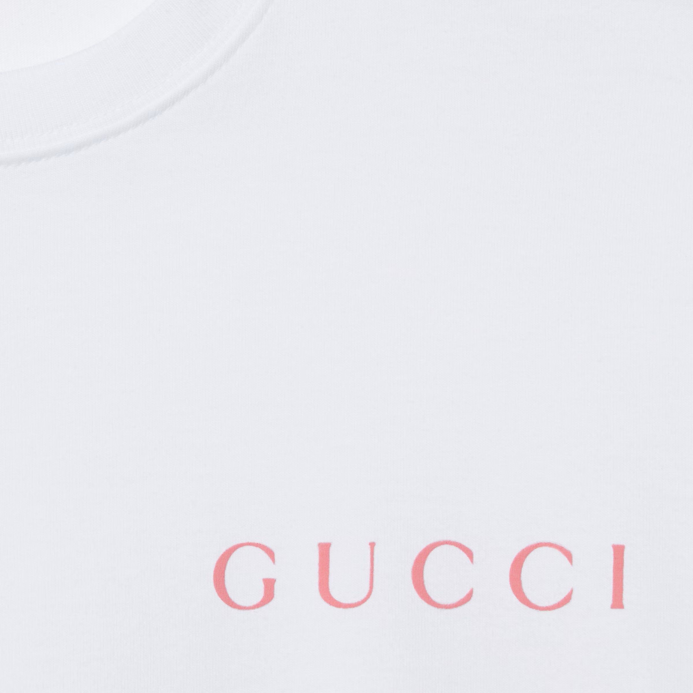 Printed Cotton Jersey White T-shirt