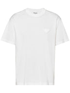 White Cotton Logo Patch T-shirt