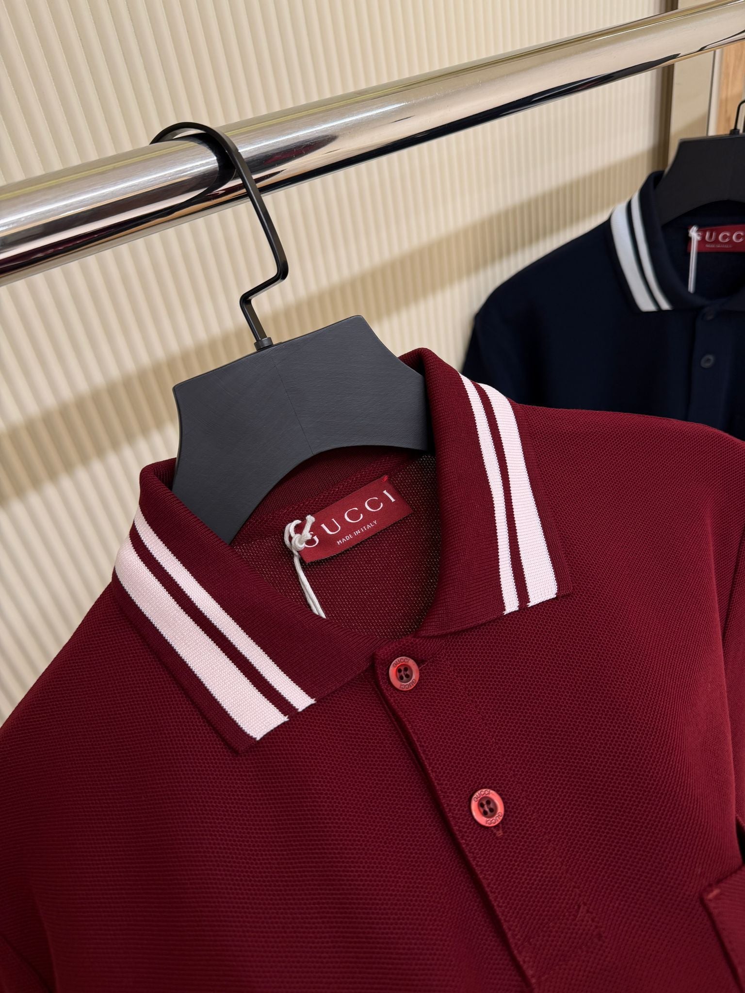 Wine Red Logo-Embroidered Piqué Polo