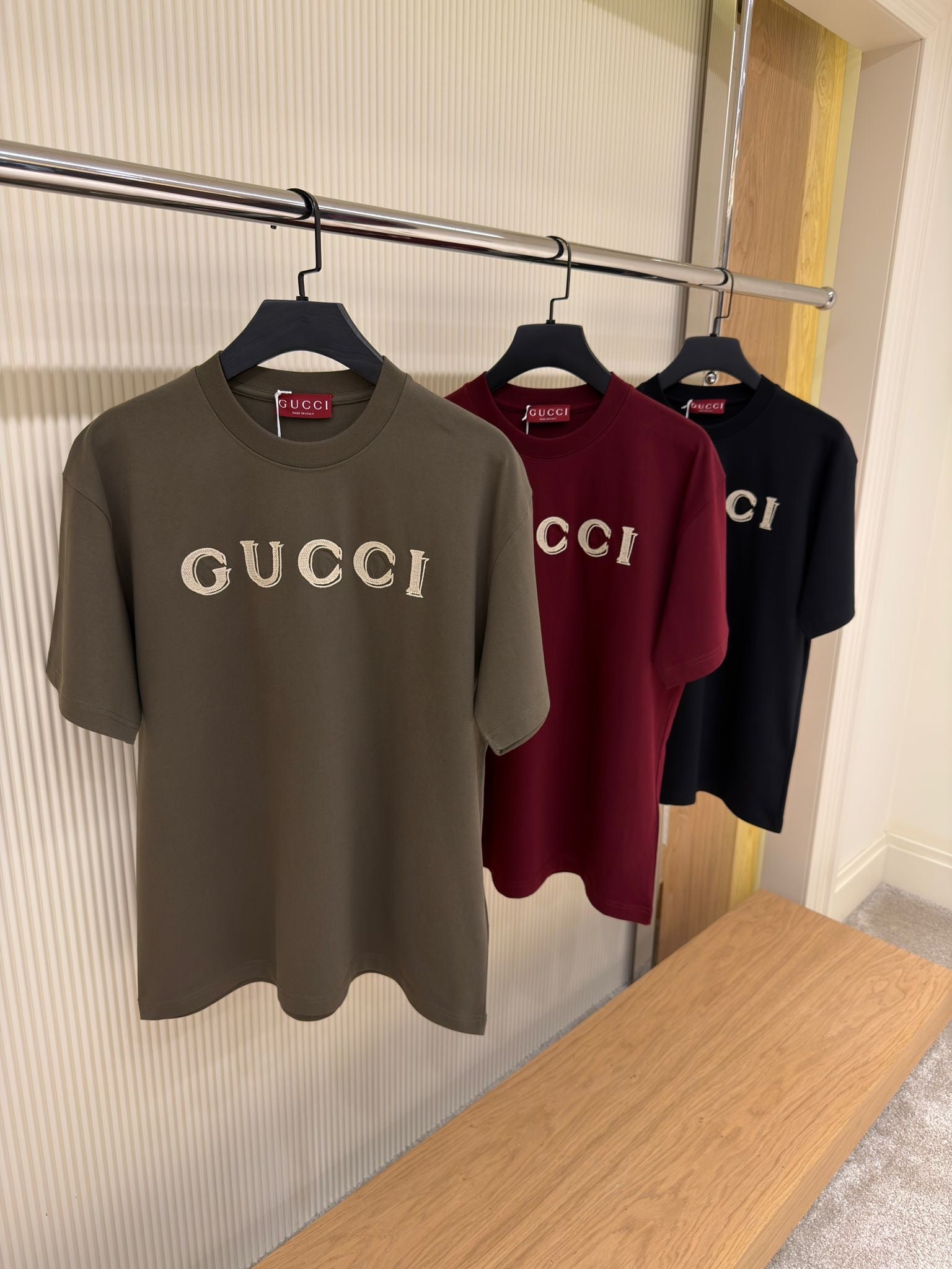 Green Cotton Jersey T-shirt with Embroidery