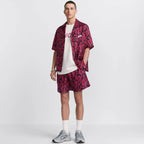 Black and Red Allover Coral Motiff Set