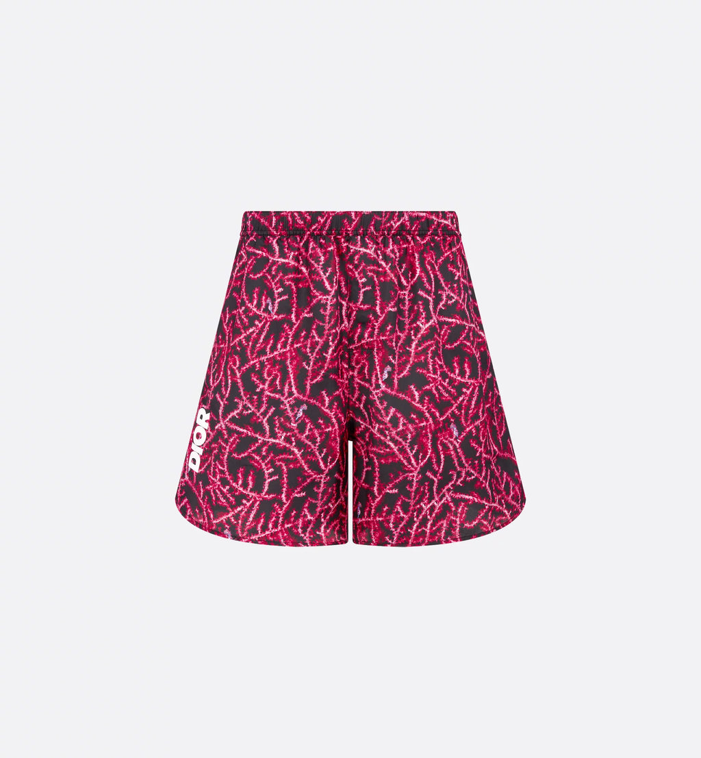 Black and Red Allover Coral Motiff Set