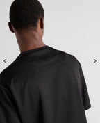 Black Cotton Allover Print T-shirt