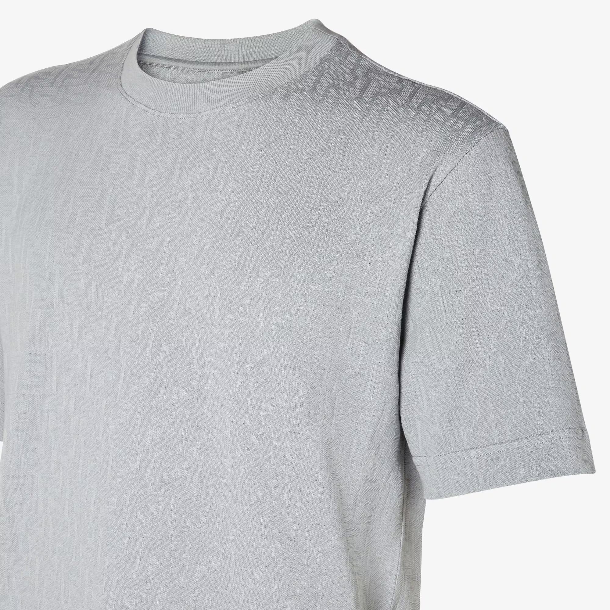 Grey T-shirt with Ff Jacquard