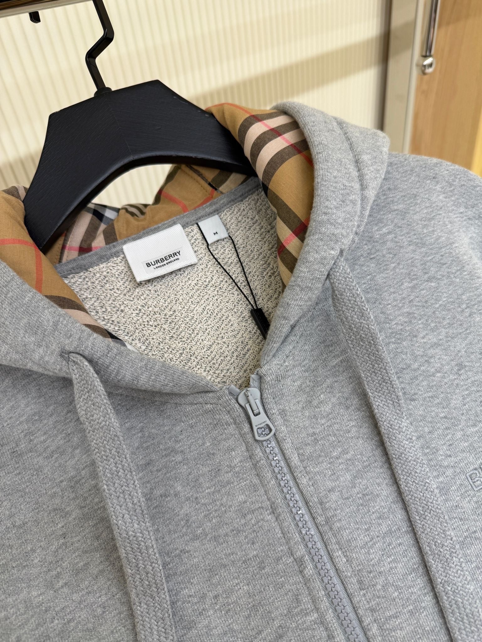 Grey Cotton Zip-up Sweatshirt